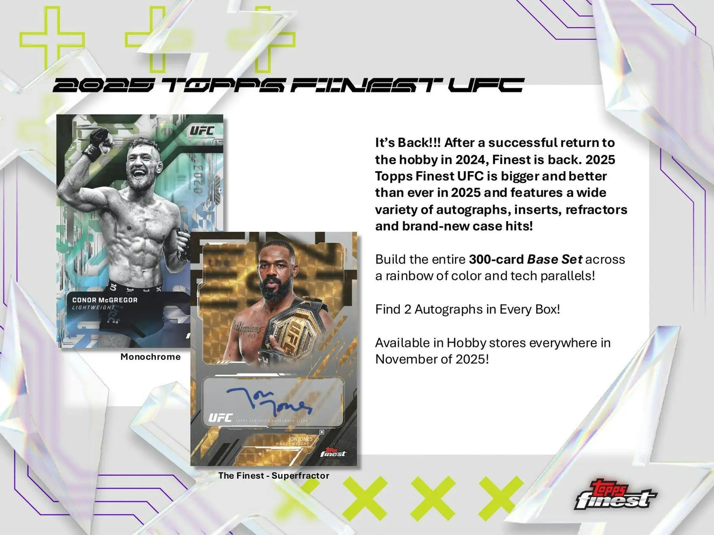 2025 Topps UFC Finest Hobby Box | Columbia Sports Cards - Sports Card Hobby Boxes