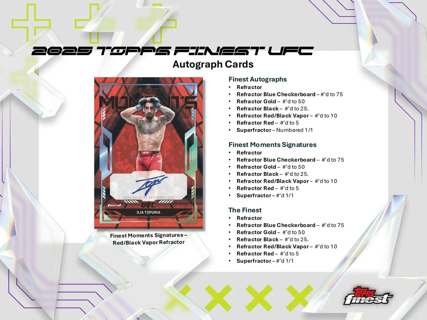 2025 Topps UFC Finest Hobby Box | Columbia Sports Cards - Sports Card Hobby Boxes