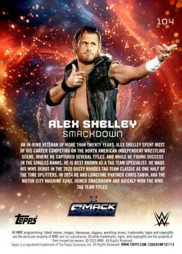 2025 Topps Universe WWE #104 Alex Shelley NM-MT ID:81621 - Wrestling Card Single