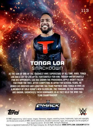 2025 Topps Universe WWE #113 Tonga Loa NM-MT ID:81623 - Non-Sports Card Single