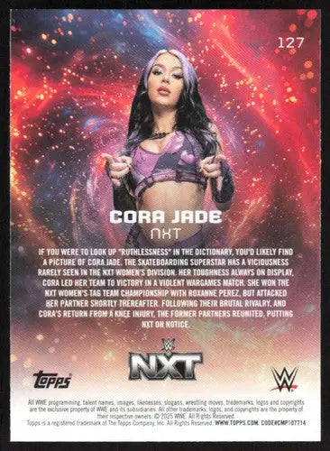2025 Topps Universe WWE #127 Cora Jade NM-MT ID:81627 - Non-Sports Card Single