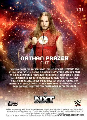 2025 Topps Universe WWE #131 Nathan Frazer NM-MT ID:81629 - Wrestling Card Single