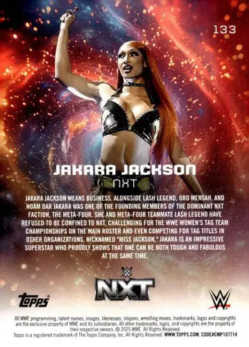 2025 Topps Universe WWE #133 Jakara Jackson NM-MT ID:81630 - Non-Sports Card Single