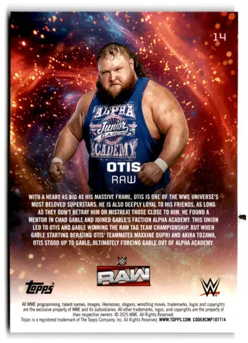 2025 Topps Universe WWE #14 Otis NM-MT ID:81593 - Non-Sports Card Single
