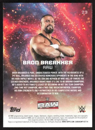 2025 Topps Universe WWE #23 Bron Breakker NM-MT ID:81596 - Non-Sports Card Single