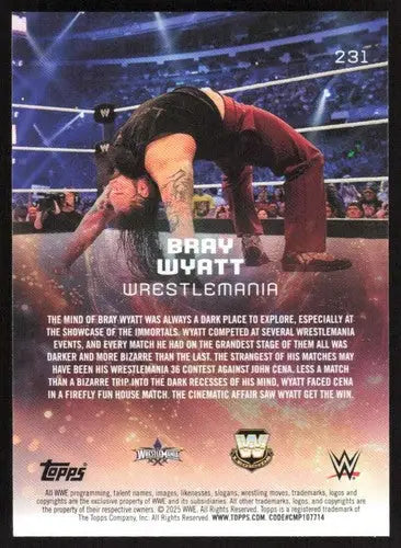 2025 Topps Universe WWE #231 Bray Wyatt NM-MT ID:81647 - Wrestling Card Single