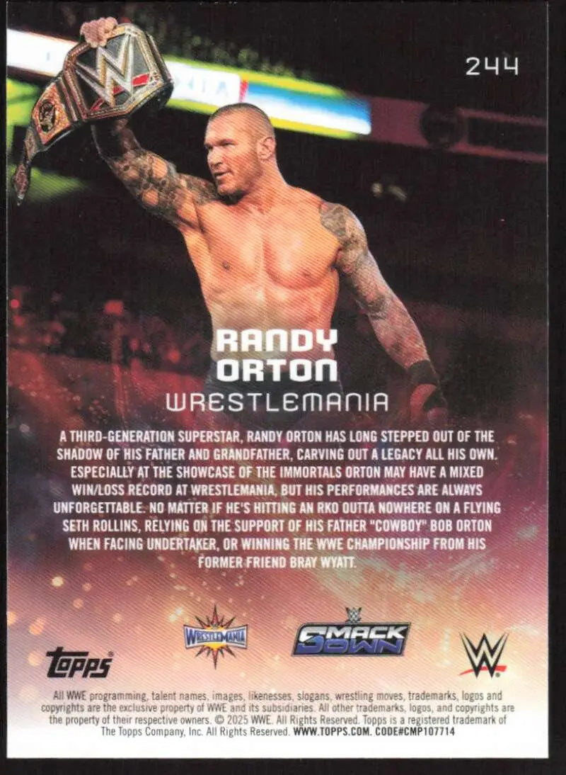 2025 Topps Universe WWE #244 Randy Orton NM-MT ID:81650 - Non-Sports Card Single