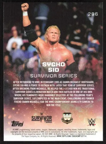 2025 Topps Universe WWE #296 Sycho Sid NM-MT ID:81663 - Wrestling Card Single
