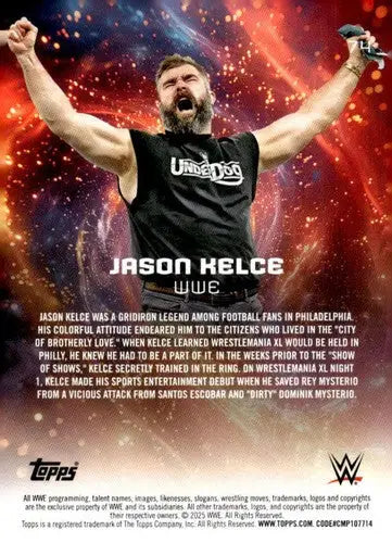 2025 Topps Universe WWE #74 Jason Kelce NM-MT ID:81614 - Football Card Single