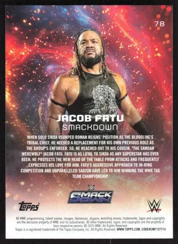 2025 Topps Universe WWE #78 Jacob Fatu NM-MT ID:81615 - Non-Sports Card Single