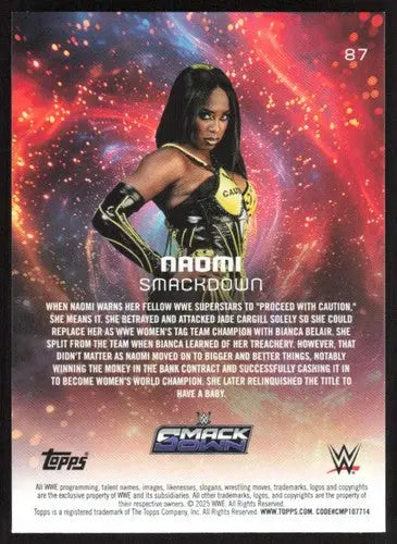 2025 Topps Universe WWE #87 Naomi NM-MT ID:81616 - Wrestling Card Single