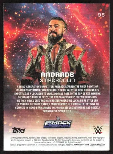 2025 Topps Universe WWE #95 Andrade NM-MT ID:81619 - Non-Sports Card Single