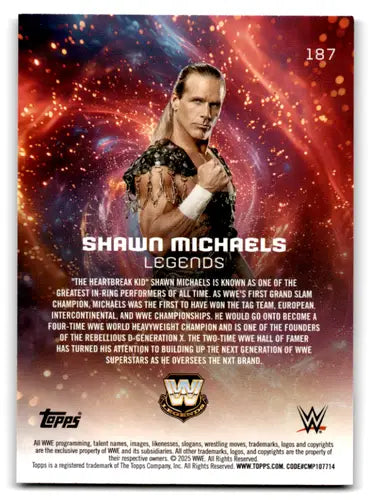 2025 Topps Universe WWE Galaxy #187 Shawn Michaels NM-MT ID:81605 - Wrestling Card Single