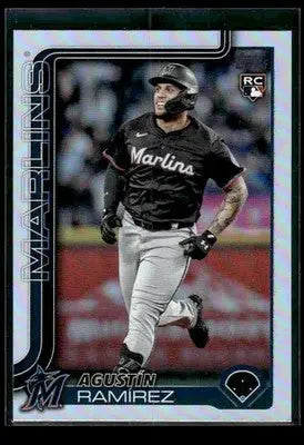 2025 Topps Update Agustín Ramírez #US11 Rainbow Foil RC Miami Marlins