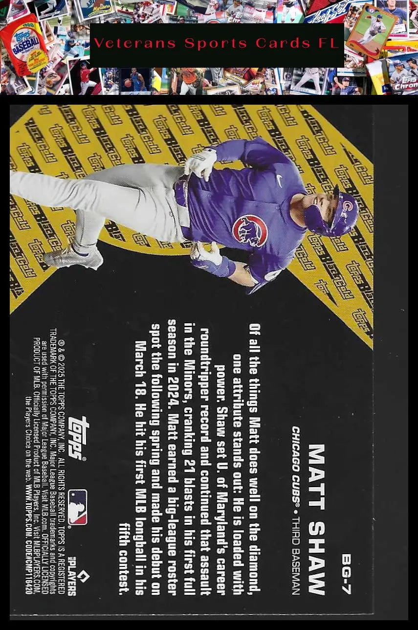 2025 Topps Update #BG-9 Cam Smith Topps Black Gold - Baseball Card Single