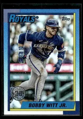2025 Topps Update Bobby Witt Jr. #U90-31 1990 35th Anniversary Foil Royals