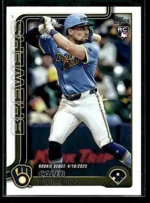 2025 Topps Update Caleb Durbin #US59 Milwaukee Brewers