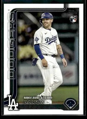 2025 Topps Update Dalton Rushing #US256 Los Angeles Dodgers