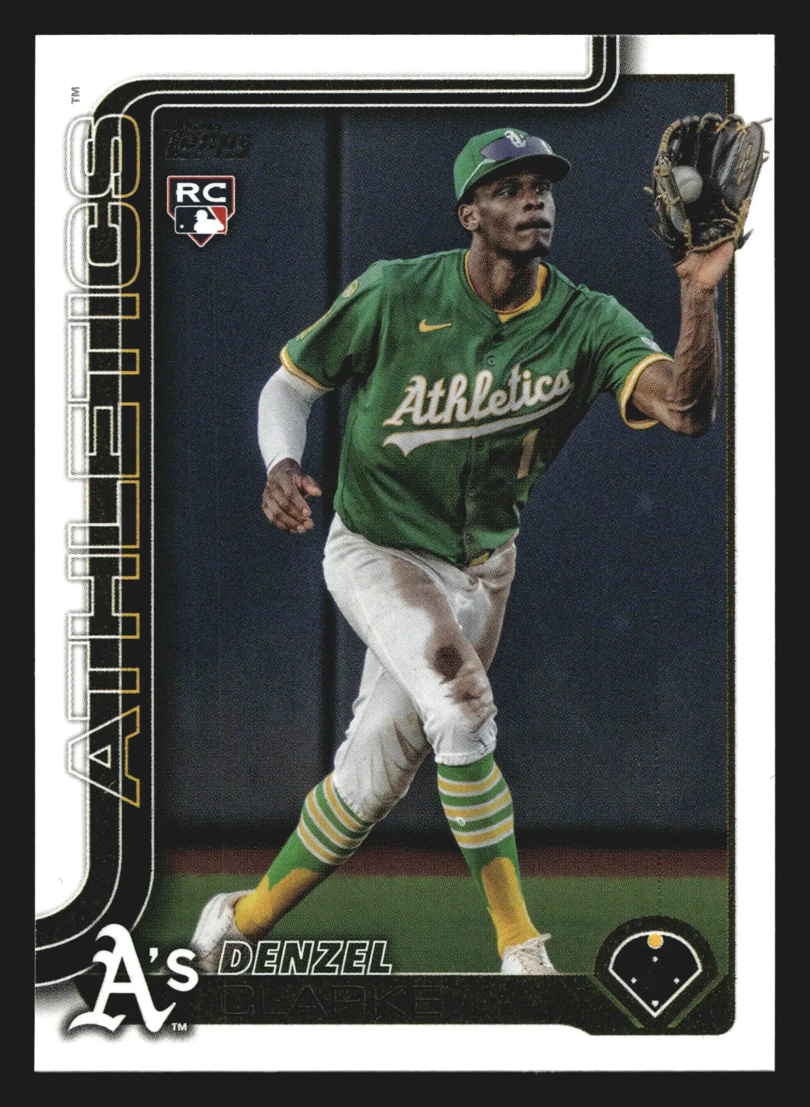 2025 Topps Update Denzel Clarke #US14 RC Athletics - Baseball Card Single