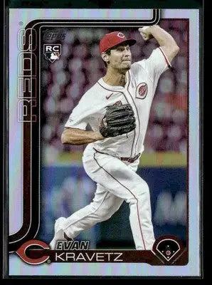 2025 Topps Update Evan Kravetz #US280 Rainbow Foil RC Cincinnati Reds