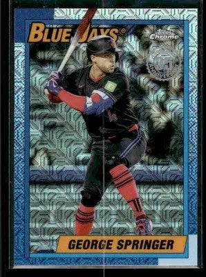 2025 Topps Update George Springer #U90C-3 1990 35th Anniversary Chrome Blue Jays