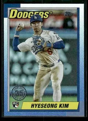 2025 Topps Update Hyeseong Kim #U90-13 1990 35th Anniversary Los Angeles Dodgers
