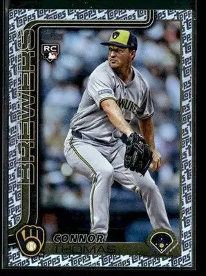 2025 Topps Update - Topps Logo Foil Connor Thomas #US63 RC Milwaukee Brewers