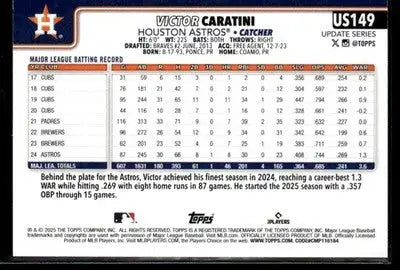 2025 Topps Update - Topps Logo Foil Victor Caratini #US149 Houston Astros