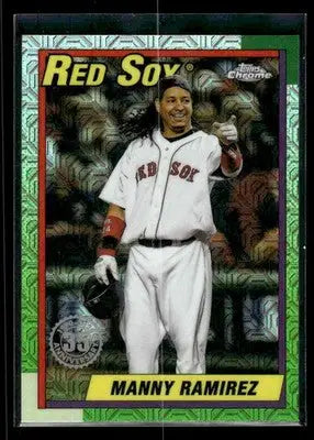 2025 Topps Update Manny Ramirez #U90C-38 1990 35th Anniversary Chrome Red Sox