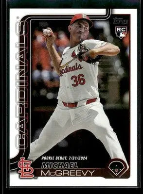 2025 Topps Update Michael McGreevy #US60 St. Louis Cardinals