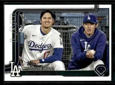 2025 Topps Update Rising Sons (Shohei Ohtani / Roki Sasaki) #US269 Dodgers