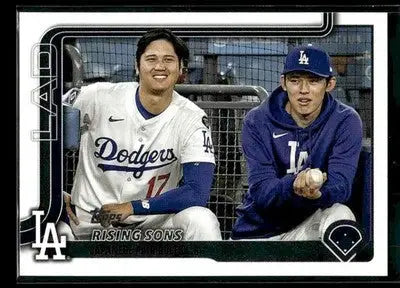 2025 Topps Update Rising Sons Shohei Ohtani/Roki Sasaki #US269 Dodgers