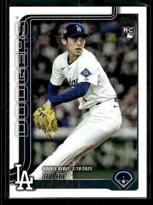 2025 Topps Update Roki Sasaki #US199 Los Angeles Dodgers