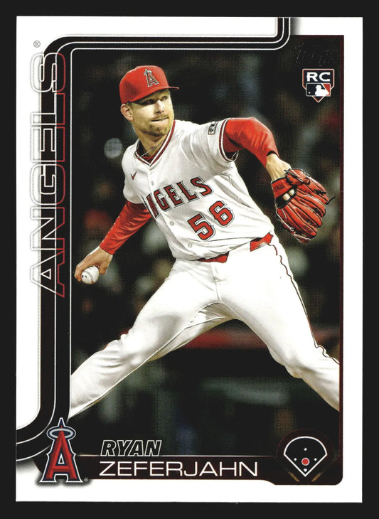 2025 Topps Update Ryan Zeferjahn #US324 Los Angeles Angels RC - Baseball Card Single