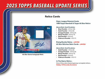 2025 Topps Update Series Baseball Hobby Box | Columbia Sports Cards - Sports Card Hobby Boxes