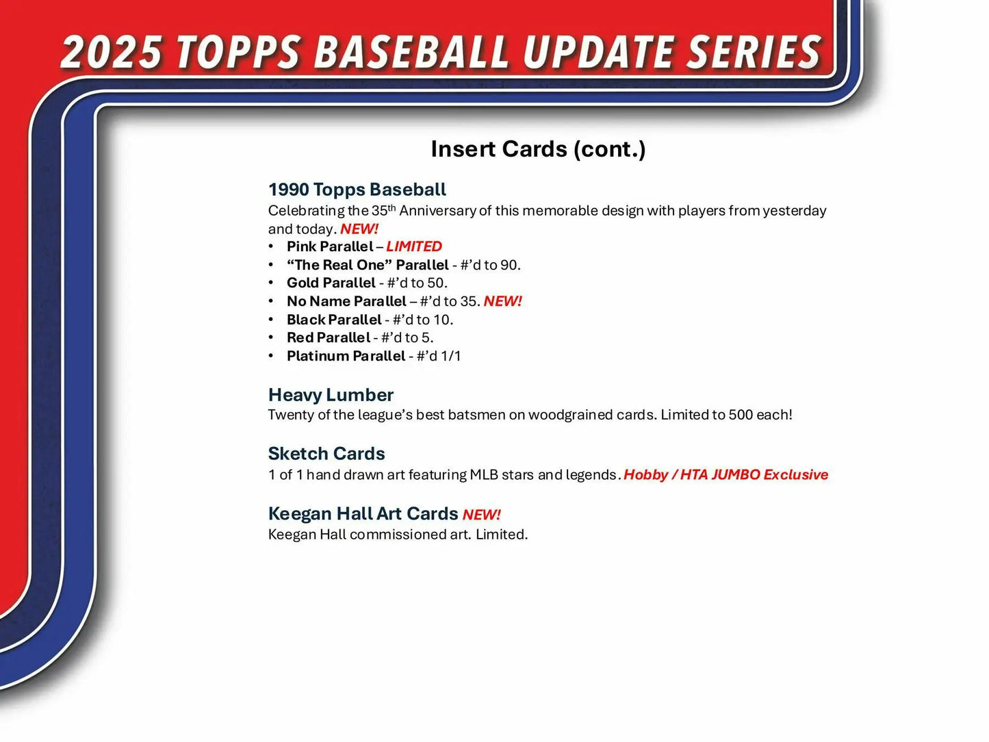 2025 Topps Update Series Baseball Hobby Box | Columbia Sports Cards - Sports Card Hobby Boxes