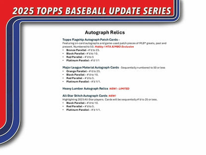 2025 Topps Update Series Baseball Hobby Box | Columbia Sports Cards - Sports Card Hobby Boxes
