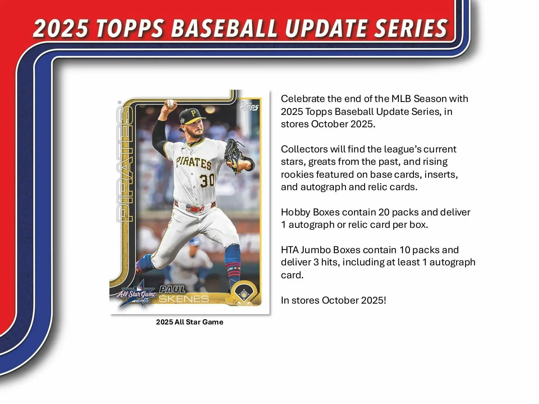 2025 Topps Update Series Baseball Hobby Box | Columbia Sports Cards - Sports Card Hobby Boxes