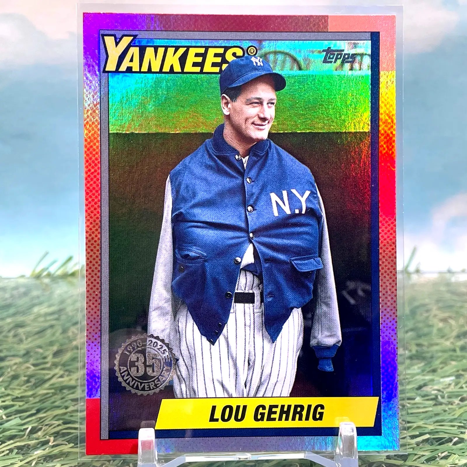 2025 Topps Update Series Lou Gehrig Rainbow Foil 35th Anniversary KM20 - Baseball Card Single