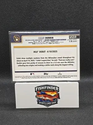 2025 Topps Update Series - Rookie Debut Caleb Durbin #US59 Holofoil (RC) - Baseball Card Single