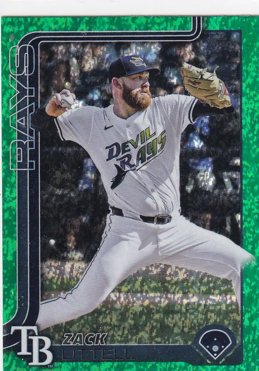 2025 TOPPS UPDATE SERIES #US66 ZACK LITTELL GREEN FOIL /99- TAMPA BAY RAYS - Baseball Card Single