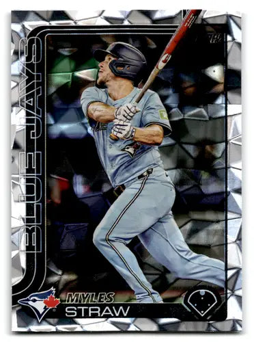2025 Topps Update Silver Crackle Foil #US340 Myles Straw NM-MT Blue Jay ID:80392 - Baseball Card Single