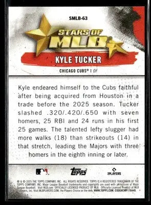 2025 Topps Update - Stars of MLB Kyle Tucker #SMLB-63 Chicago Cubs