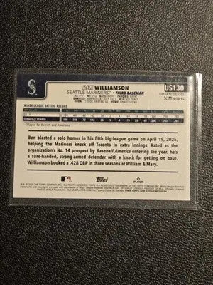 2025 Topps Update #US130 Ben Williamson - Baseball Card Single