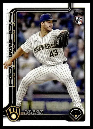 2025 Topps Update #US137 Logan Henderson NM-MT RC Rookie Brewers ID:80022 - Baseball Card Single