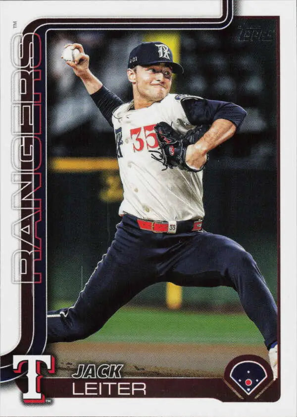 2025 Topps Update #US165 Jack Leiter NM-MT Rangers ID:80448 - Baseball Card Single