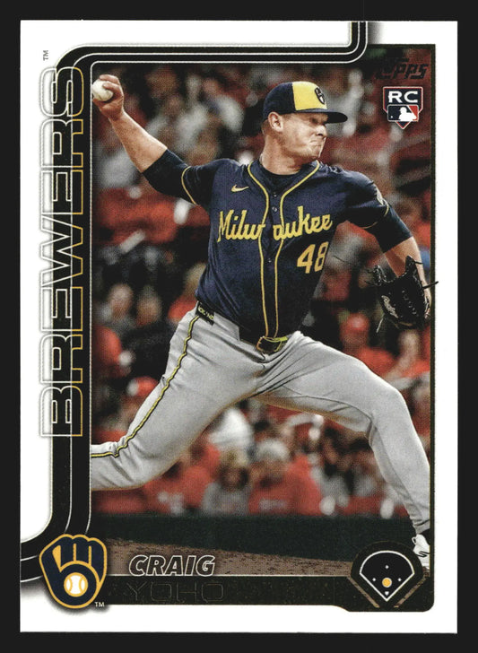 2025 Topps Update #US261 Craig Yoho RC Milwaukee Brewers - Baseball Card Single