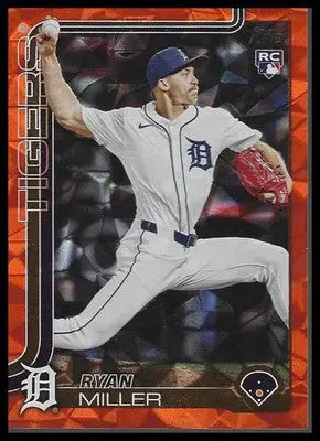 2025 Topps Update #US317 Ryan Miller RC Tigers Orange Diamante Foil #/25 🔥