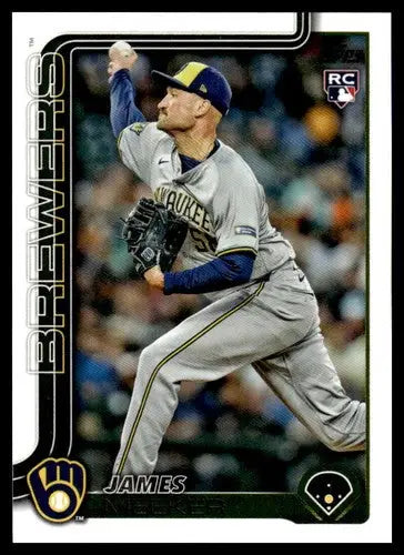 2025 Topps Update #US326 James Meeker NM-MT RC Rookie Brewers ID:80048 - Baseball Card Single