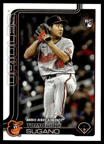 2025 Topps Update #US55 Tomoyuki Sugano NM-MT Orioles Rookie Debut ID:80406 - Baseball Card Single